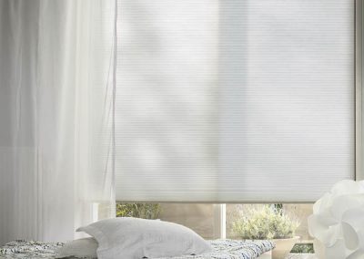 Pure white Duette Blinds from Shutterstyle