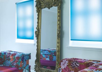 allow a glow of light with Translucent Blue Roller Blinds
